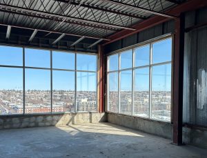 Interior of the Bridgeland Tower after interior demolition.