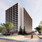 An artist's rendering of the Bridgeland Place redevelopment.